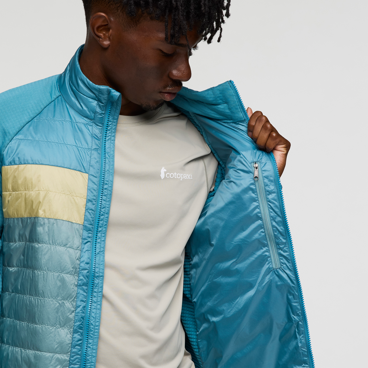 Capa Hybrid Insulated Jacket - Men's, Drizzle/Bluegrass, Model Nicolas