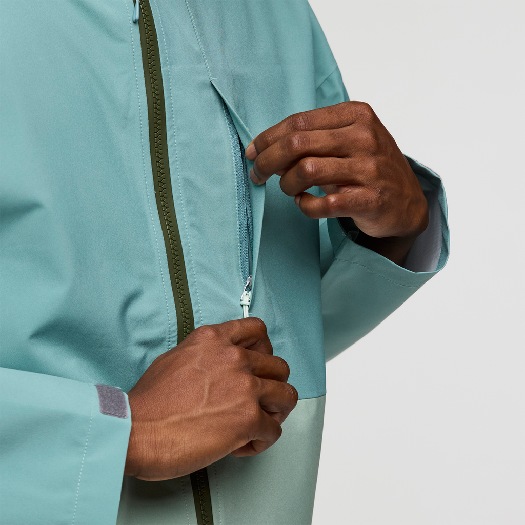 Cielo Rain Jacket - Men's, Bluegrass/Silver Leaf, Model Nicolas