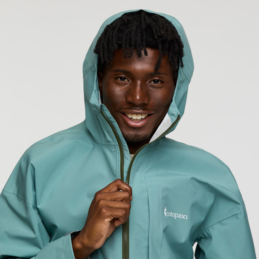 Cielo Rain Jacket - Men's, Bluegrass/Silver Leaf, Model Nicolas