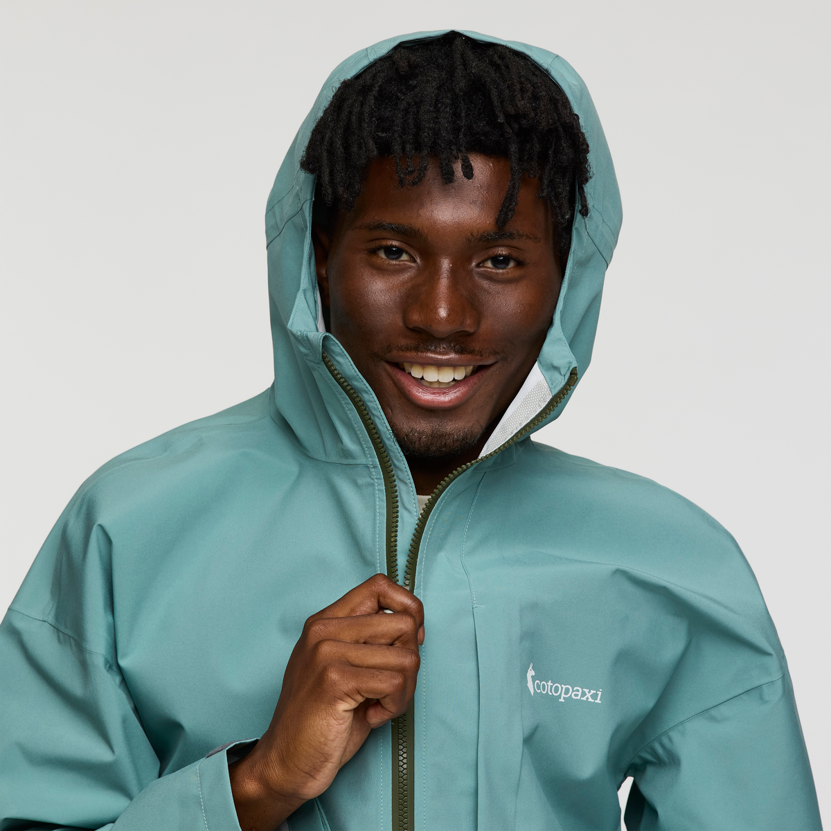 Cielo Rain Jacket - Men's, Bluegrass/Silver Leaf, Model Nicolas