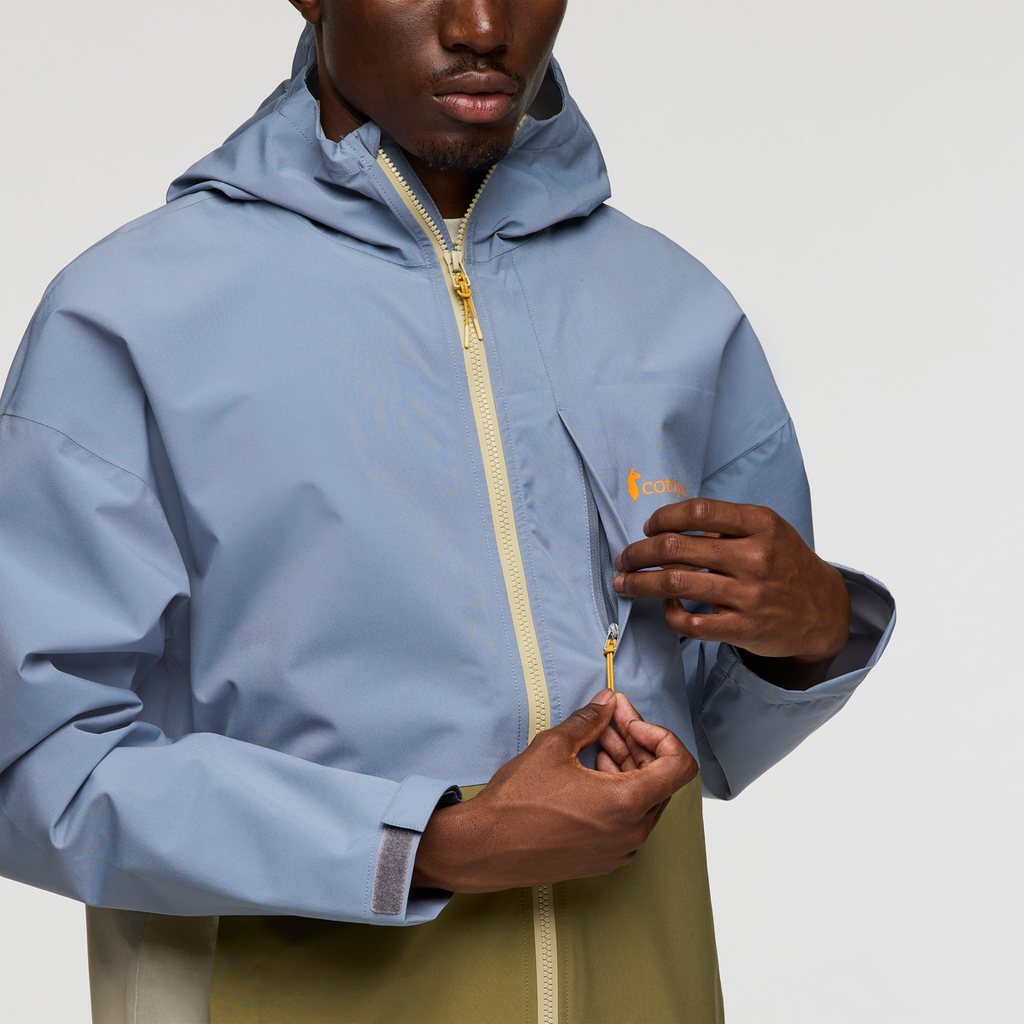 Cielo Rain Jacket - Men's, Tempest/Moss, Model Nicolas
