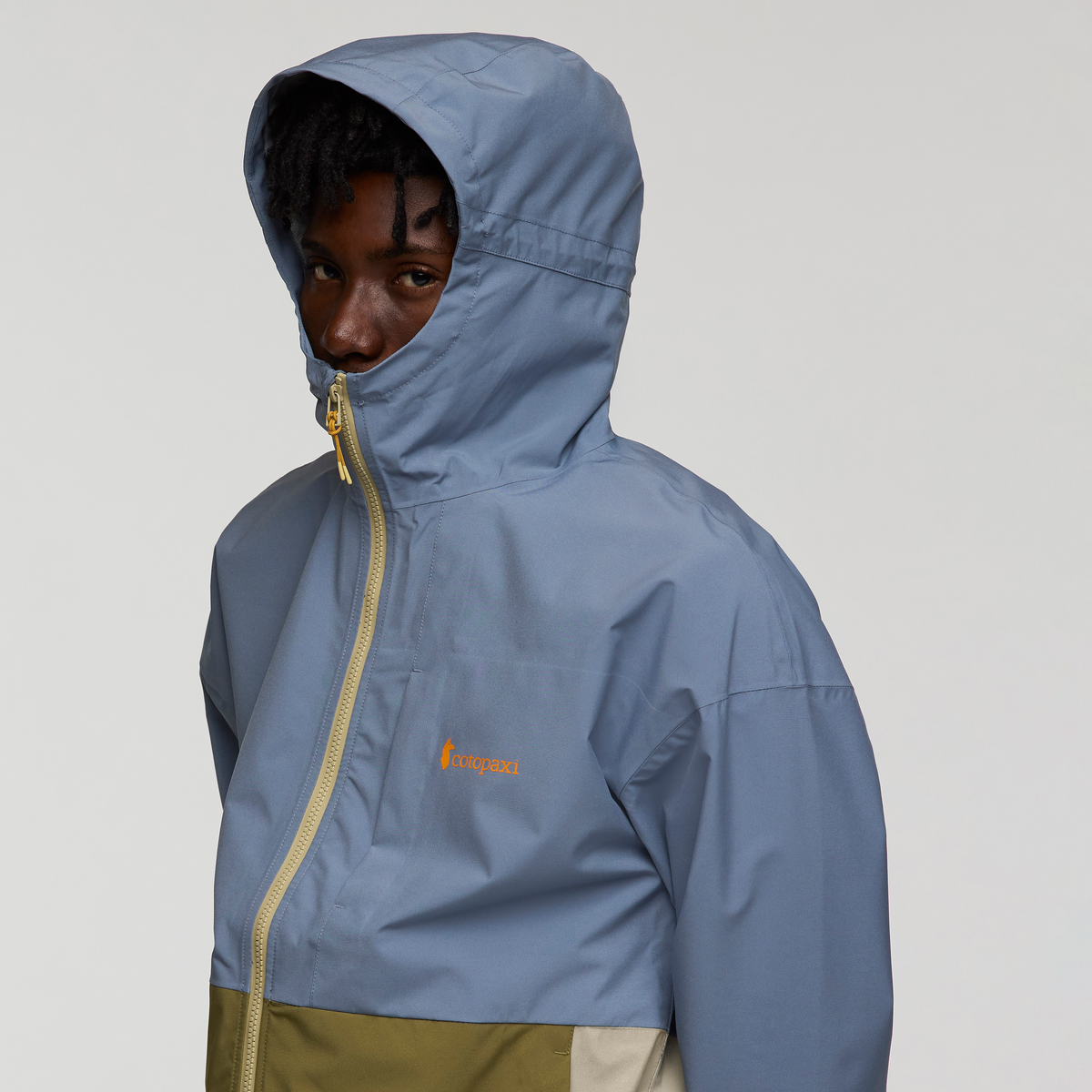Cielo Rain Jacket - Men's, Tempest/Moss, Model Nicolas