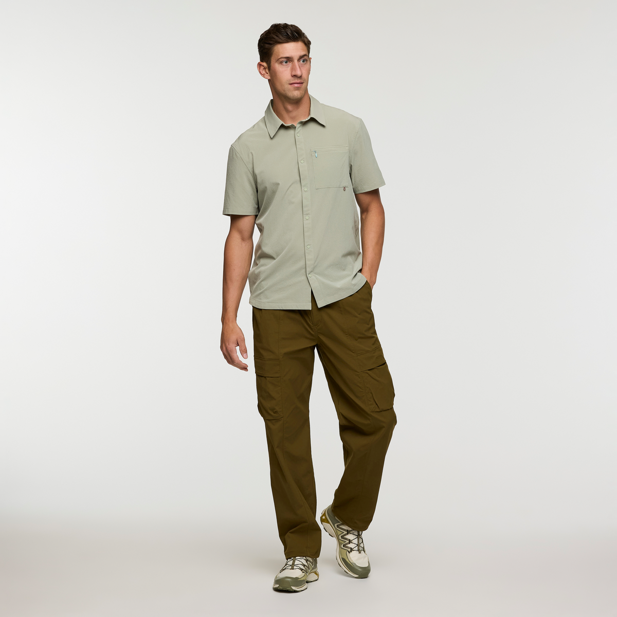 Coraje Tech Cargo Pant - Men's, Live Oak, Model Jackson
