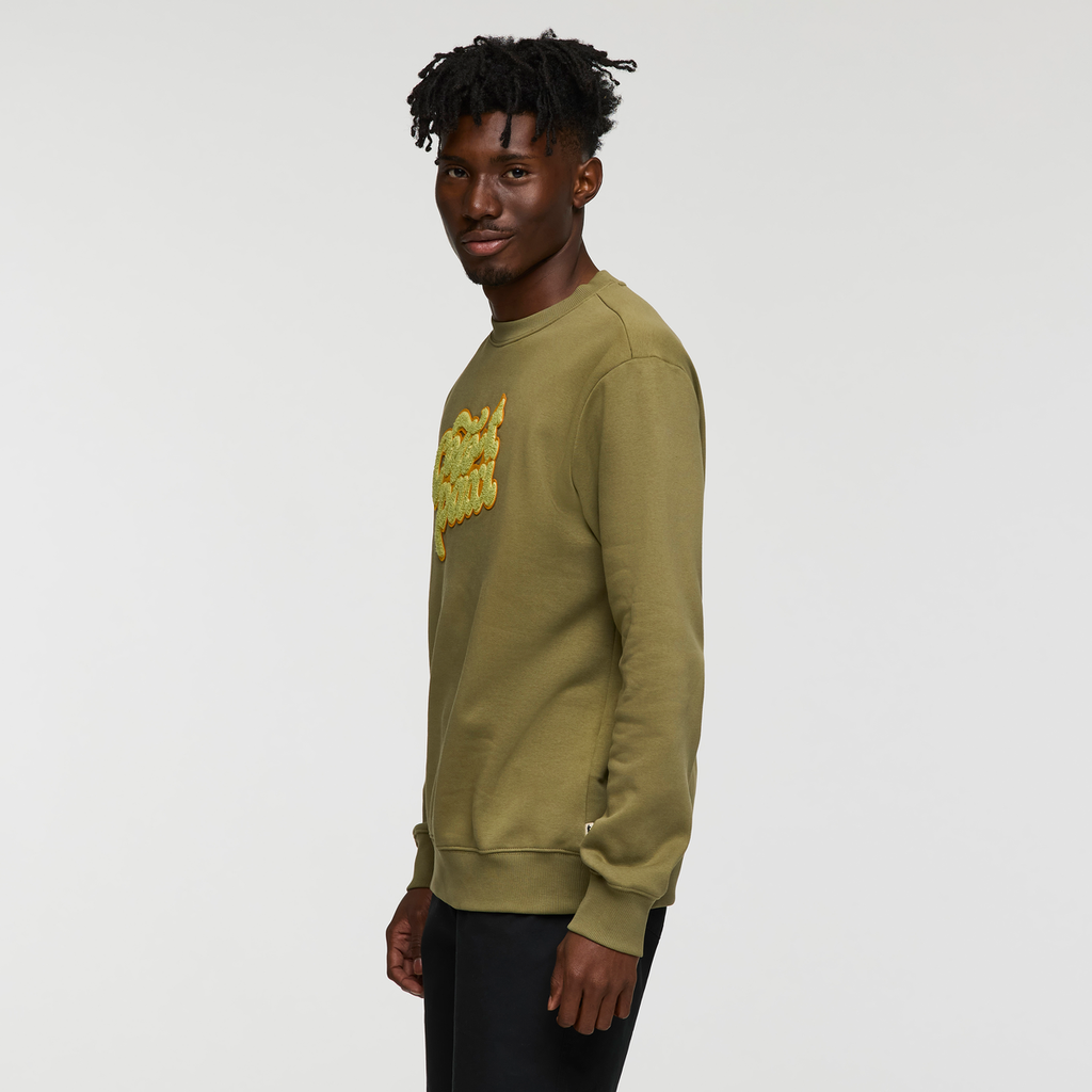 Coto-Patch Crew Sweatshirt - Men's, Moss, Model Nicolas