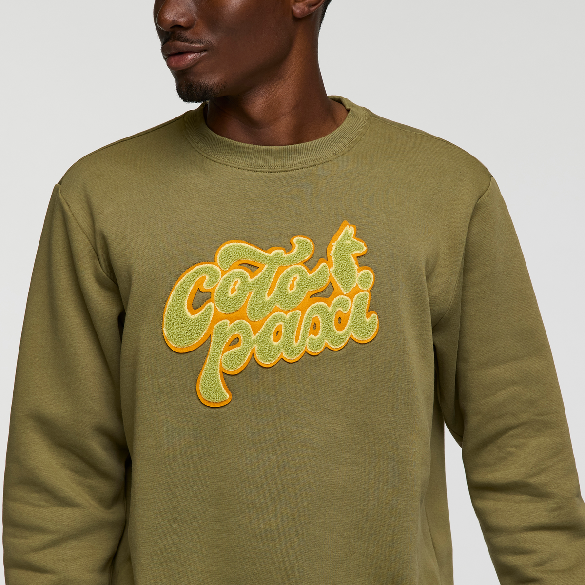 Coto-Patch Crew Sweatshirt - Men's, Moss, Model Nicolas