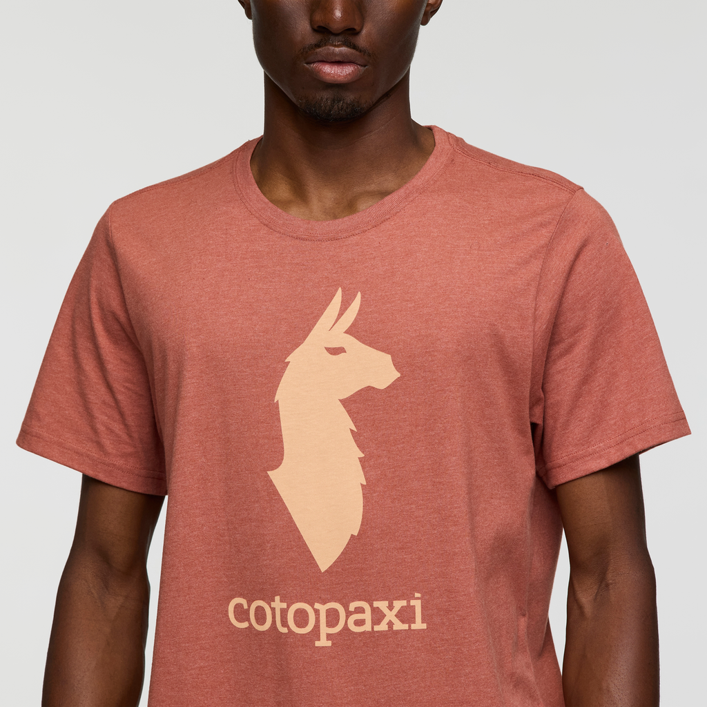 Cotopaxi Llama T-Shirt - Men's, Faded Brick, Model Nicolas