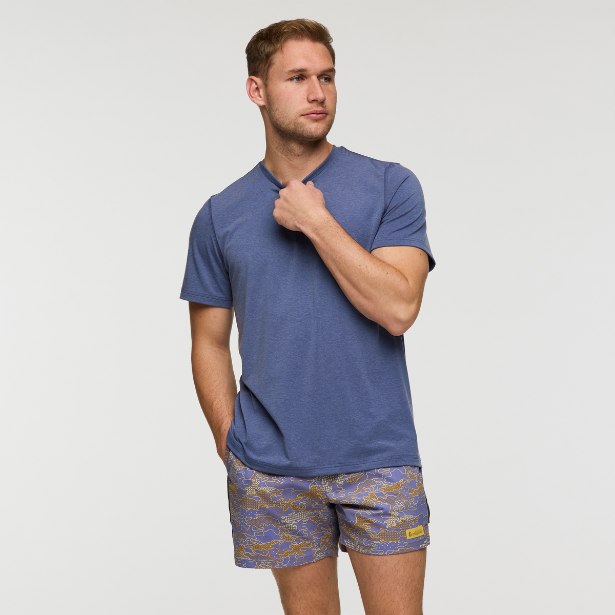 Empaca Crew T-Shirt - Men's, Dusk, Model Maxwell