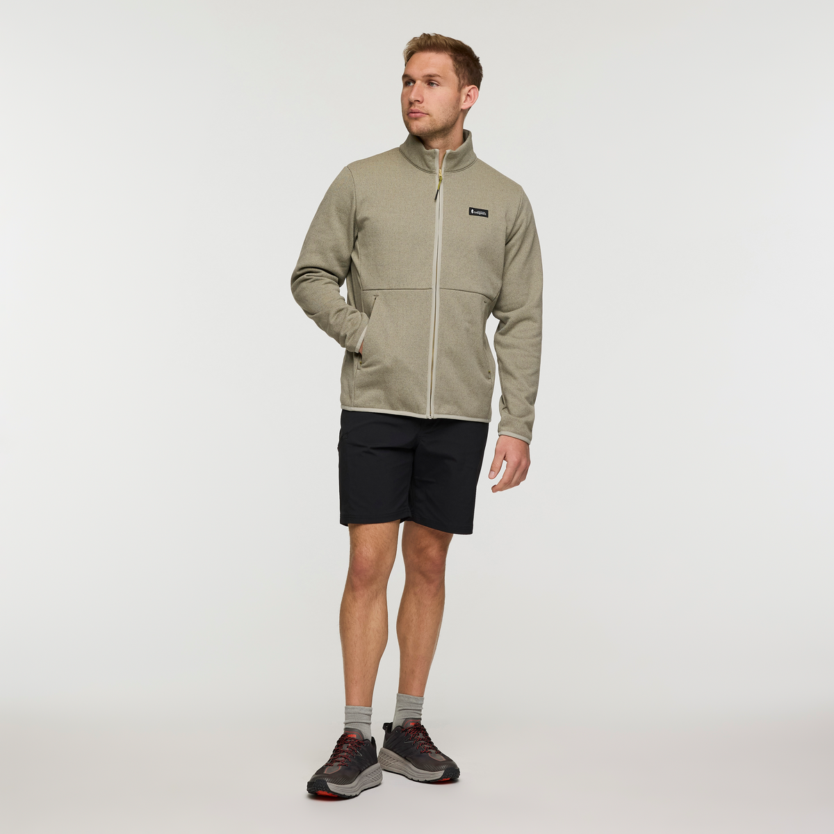 Envo Fleece Full-Zip Jacket - Men's, Heather Pebble, Model Maxwell