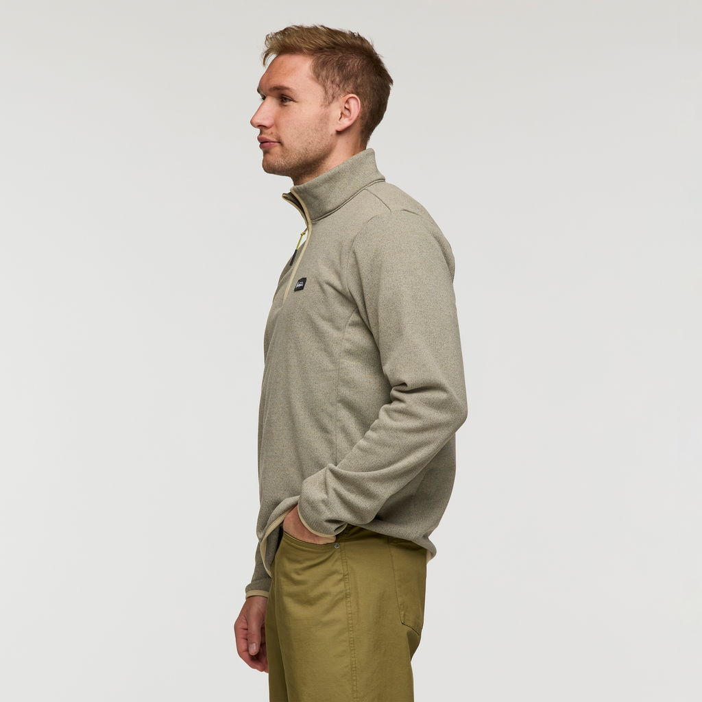 Envo Fleece Quarter-Zip Pullover - Men's, Heather Pebble, Model Maxwell