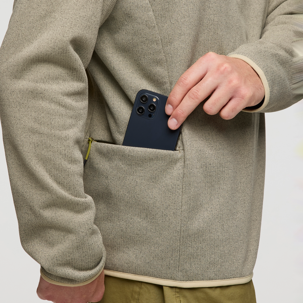 Envo Fleece Quarter-Zip Pullover - Men's, Heather Pebble, Model Maxwell