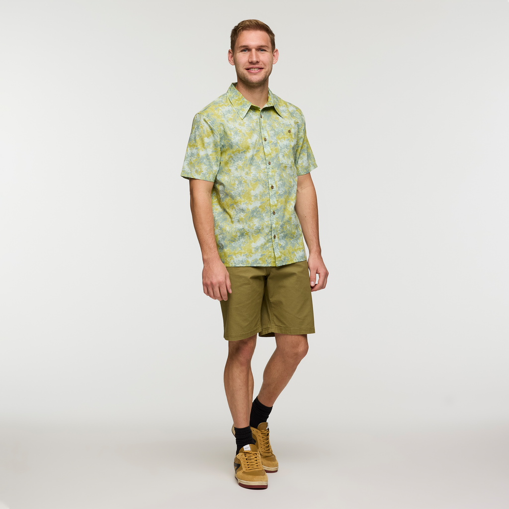 Estival Button Up Shirt - Print - Men's, Galactic Lemongrass, Model Maxwell