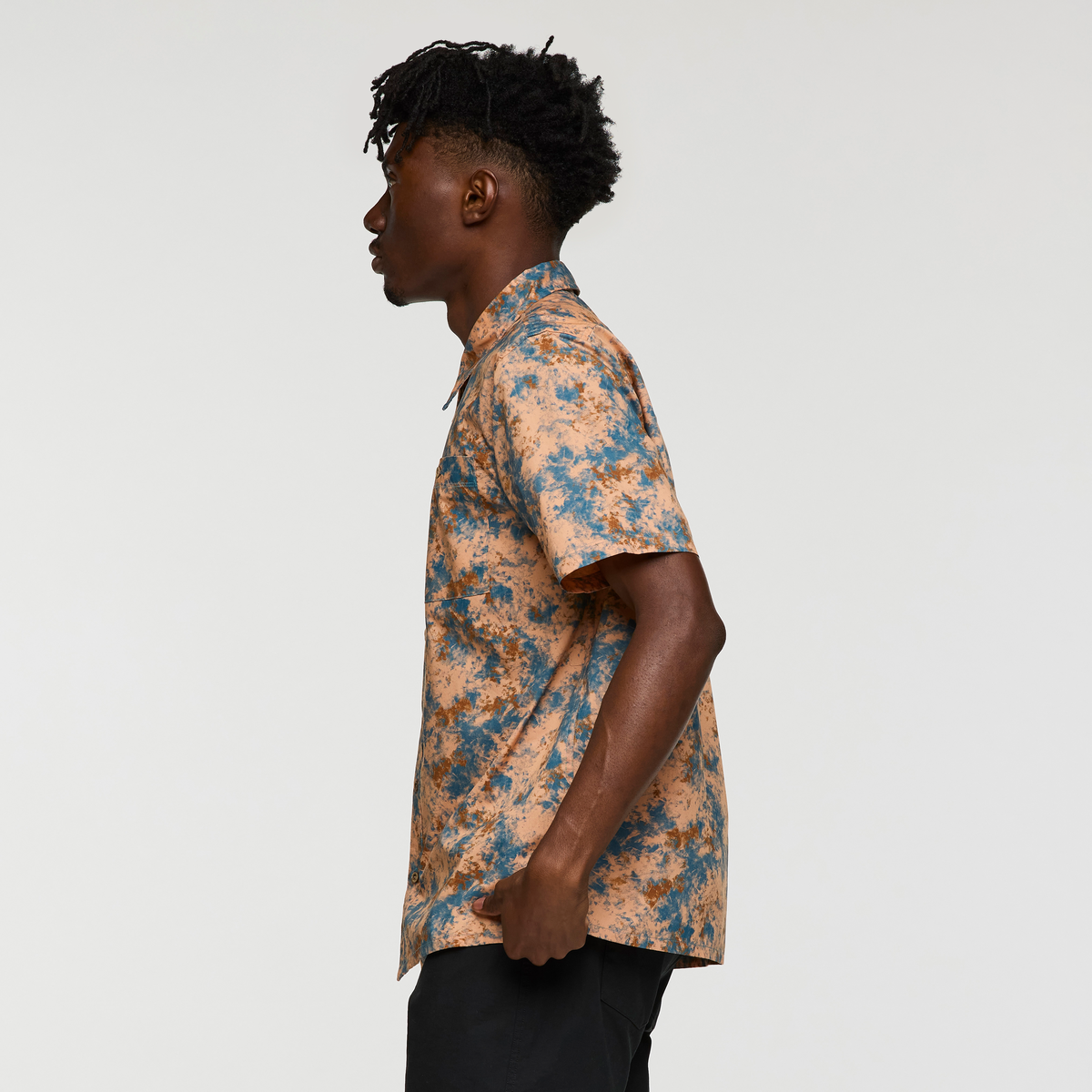 Estival Button Up Shirt - Print - Men's, Galactic Drizzle, Model Nicolas