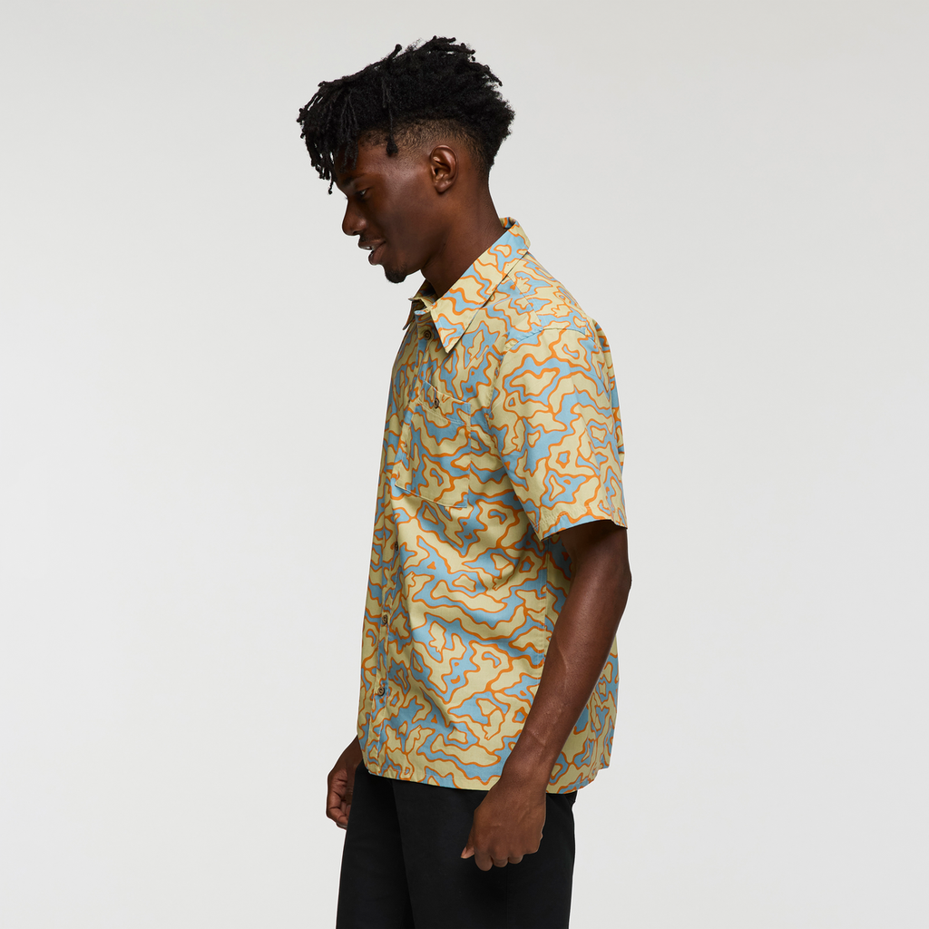 Estival Button Up Shirt - Print - Men's, Island Llama Grain, Model Nicolas