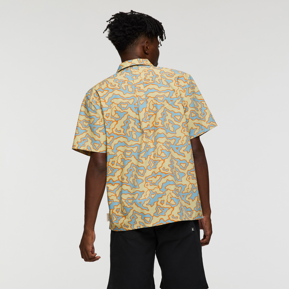 Estival Button Up Shirt - Print - Men's, Island Llama Grain, Model Nicolas