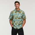 Estival Button Up Shirt - Print - Men's, Reflections Silver Leaf, Model Jackson