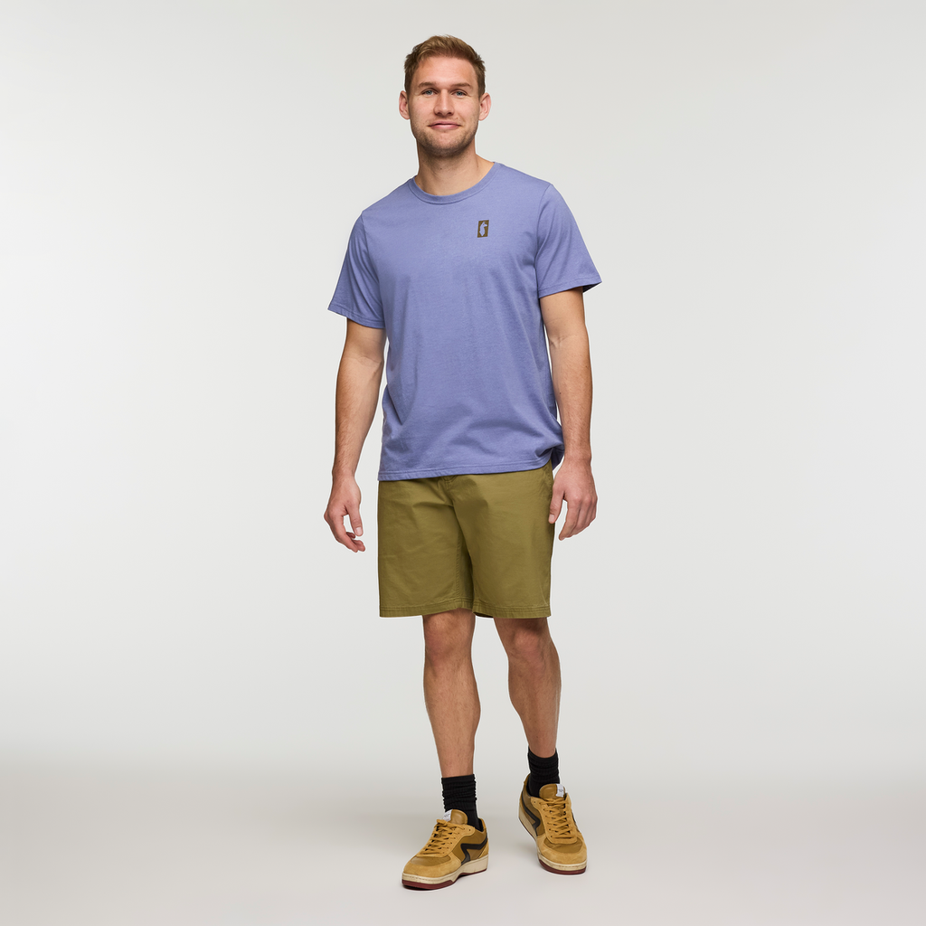 Gear For Good Stripes T-Shirt - Men's, Blue Smoke, Model Maxwell
