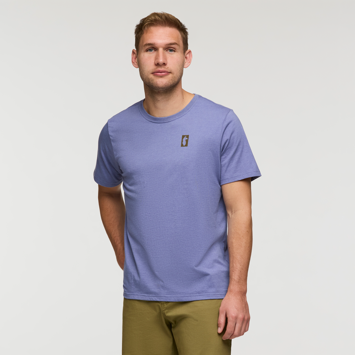 Gear For Good Stripes T-Shirt - Men's, Blue Smoke, Model Maxwell