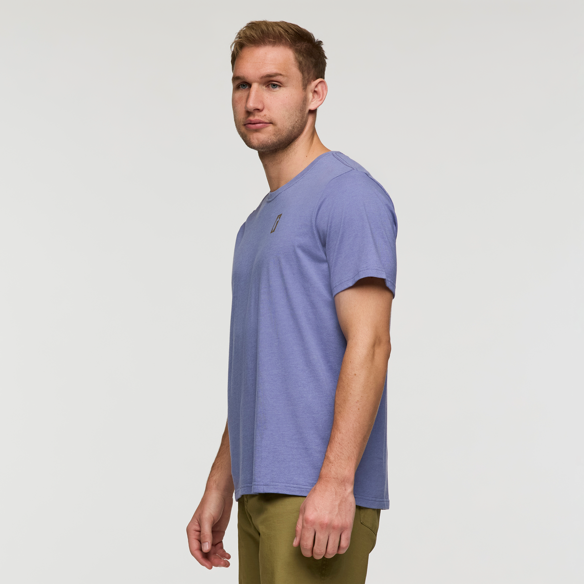 Gear For Good Stripes T-Shirt - Men's, Blue Smoke, Model Maxwell