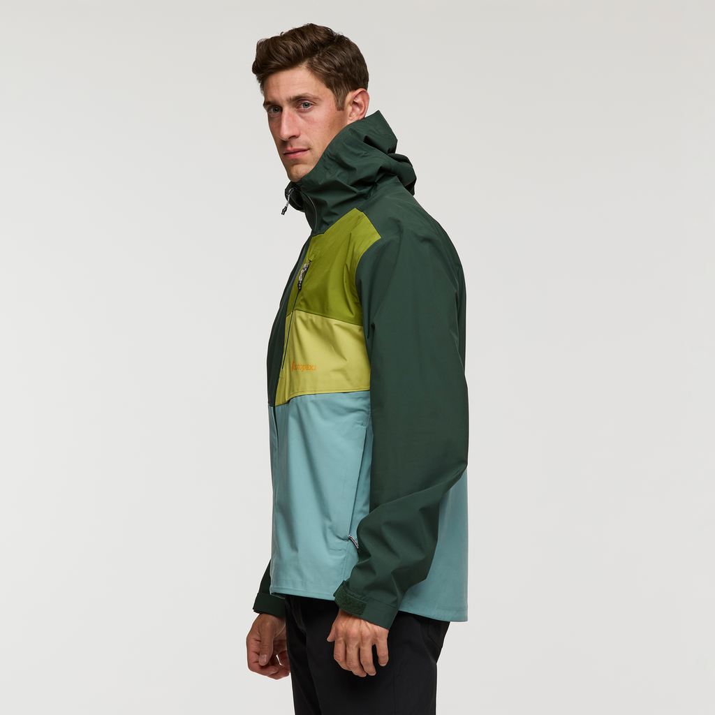 Impermeo 3L Hooded Shell Jacket - Men's, Cargo/Bluegrass, Model Jackson