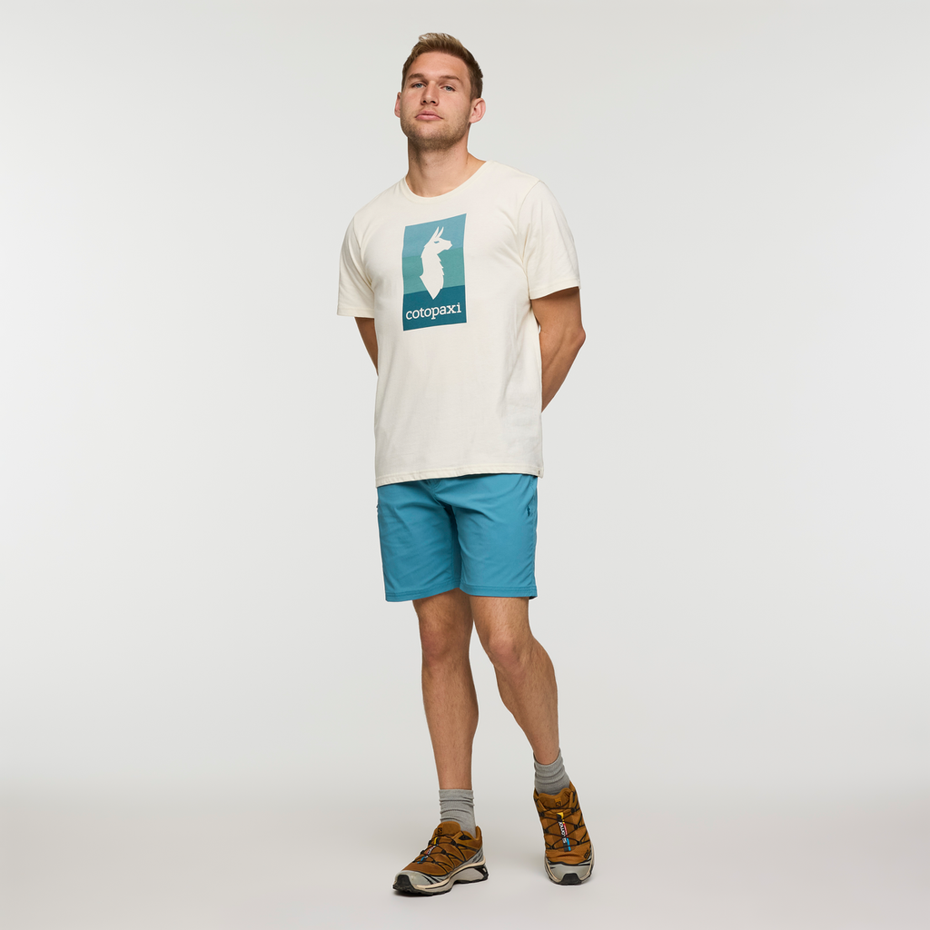 Llama Block T-Shirt - Men's, Bone, Model Maxwell