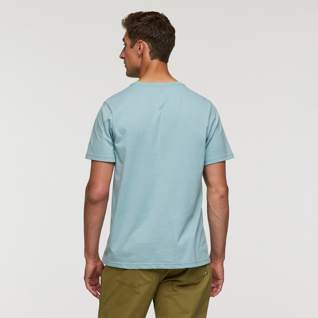 Llama Block T-Shirt - Men's, Sea Spray, Model Jackson