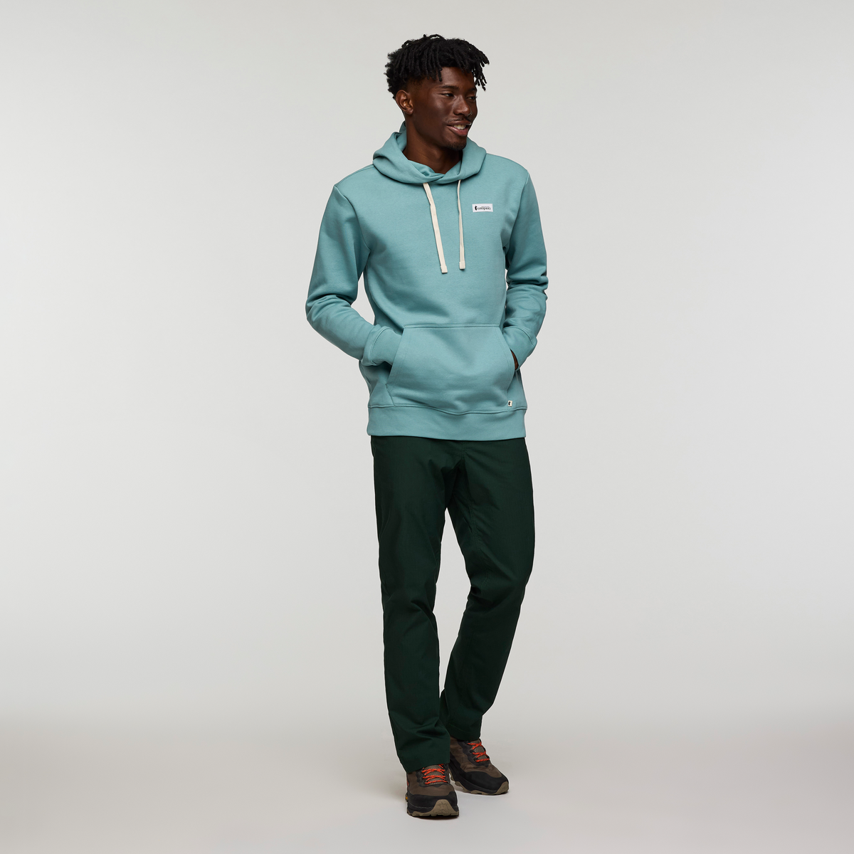 Llama Patch Pullover Hoodie - Men's, Bluegrass, Model Nicolas