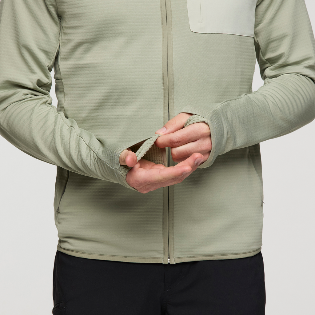 Otero Fleece Full-Zip Hooded Jacket - Men's, Brush, Model Maxwell