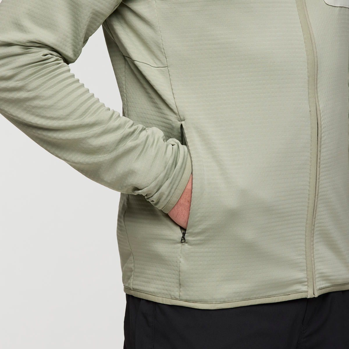 Otero Fleece Full-Zip Hooded Jacket - Men's, Brush, Model Maxwell