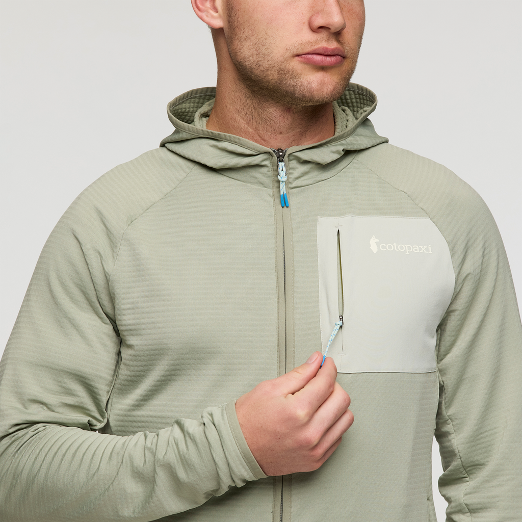 Otero Fleece Full-Zip Hooded Jacket - Men's, Brush, Model Maxwell