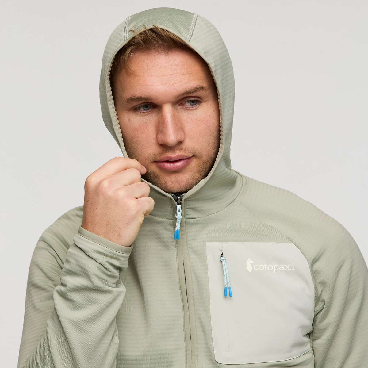 Otero Fleece Full-Zip Hooded Jacket - Men's, Brush, Model Maxwell