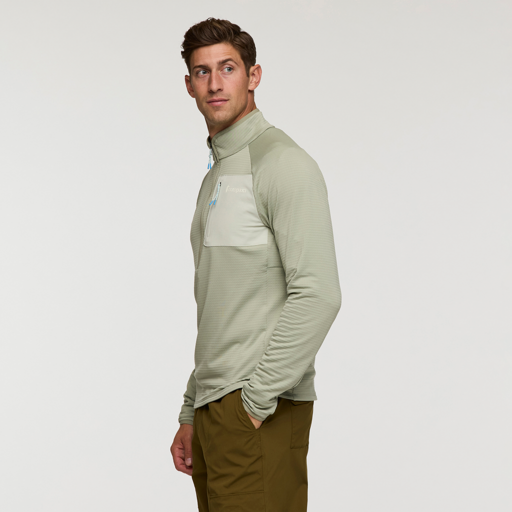 Otero Fleece Half-Zip Pullover - Men's, Brush, Model Jackson