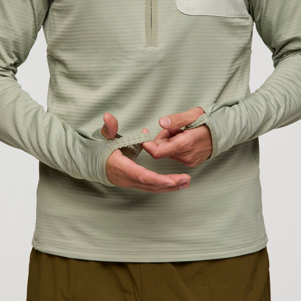 Otero Fleece Half-Zip Pullover - Men's, Brush, Model Jackson