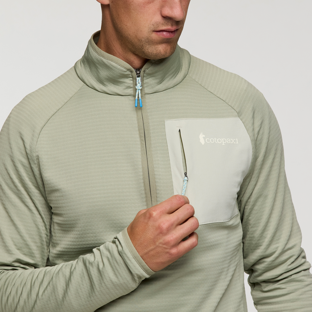 Otero Fleece Half-Zip Pullover - Men's, Brush, Model Jackson