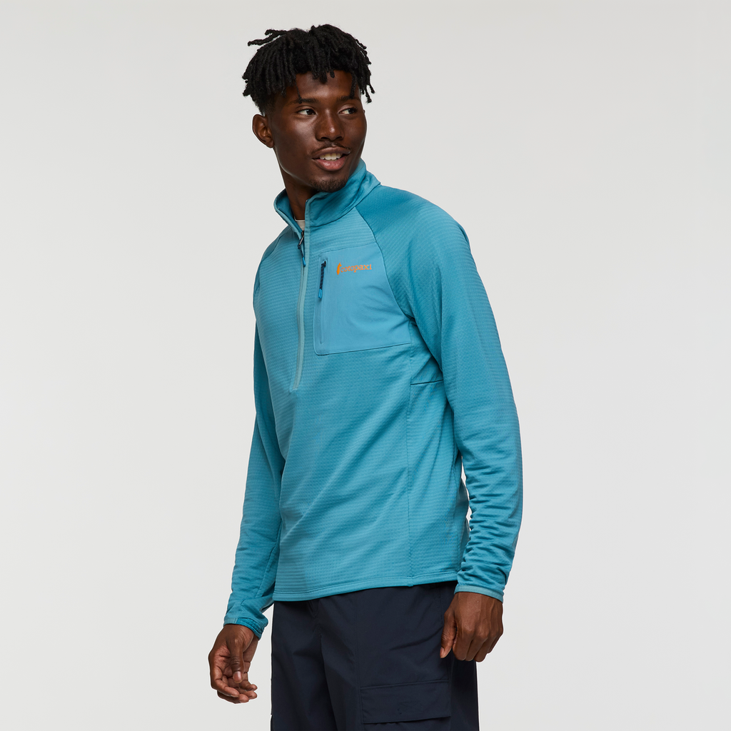 Otero Fleece Half-Zip Pullover - Men's, Drizzle, Model Nicolas