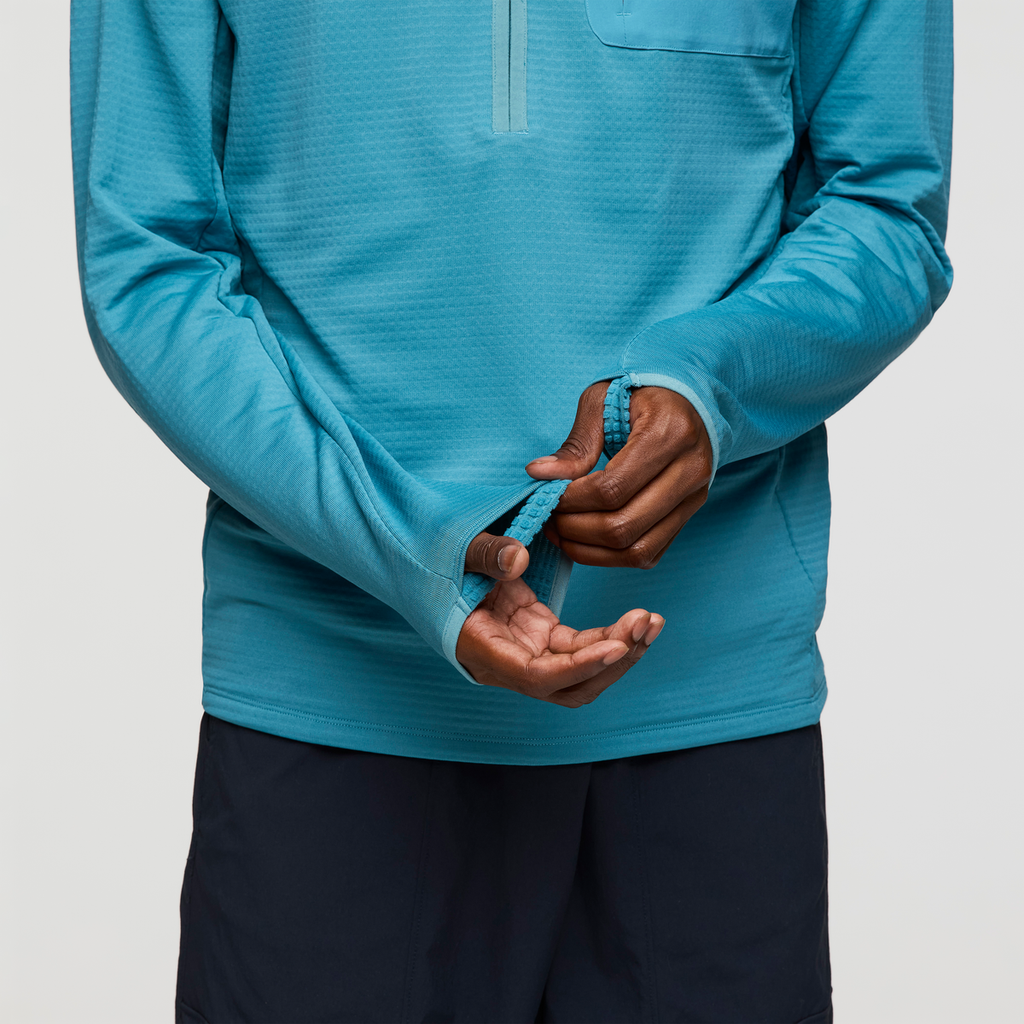Otero Fleece Half-Zip Pullover - Men's, Drizzle, Model Nicolas