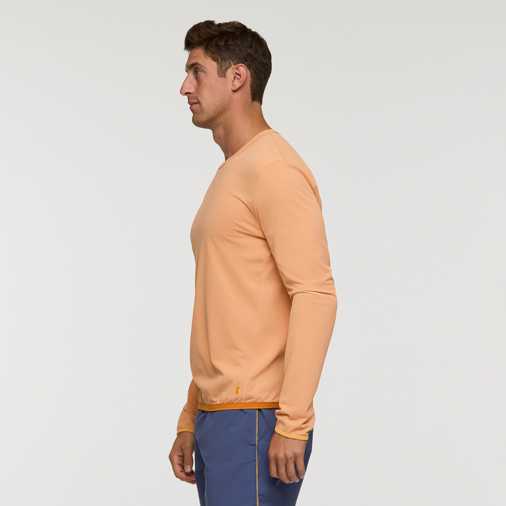 Sombra Long-Sleeve Sun Shirt, Apricot, Model Jackson