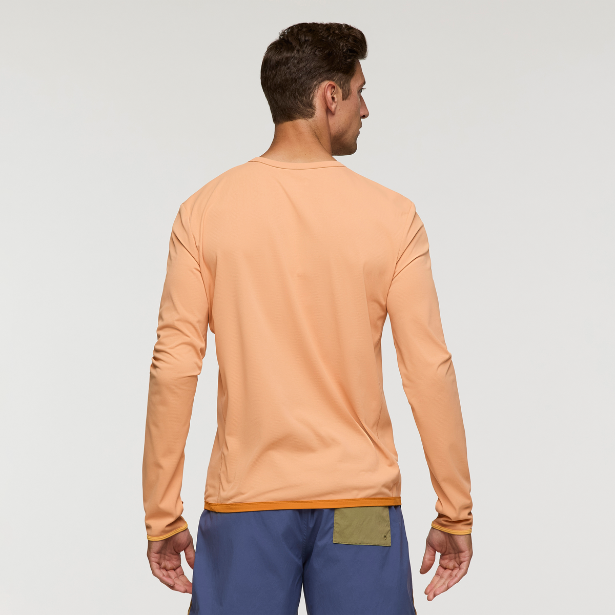 Sombra Long-Sleeve Sun Shirt, Apricot, Model Jackson