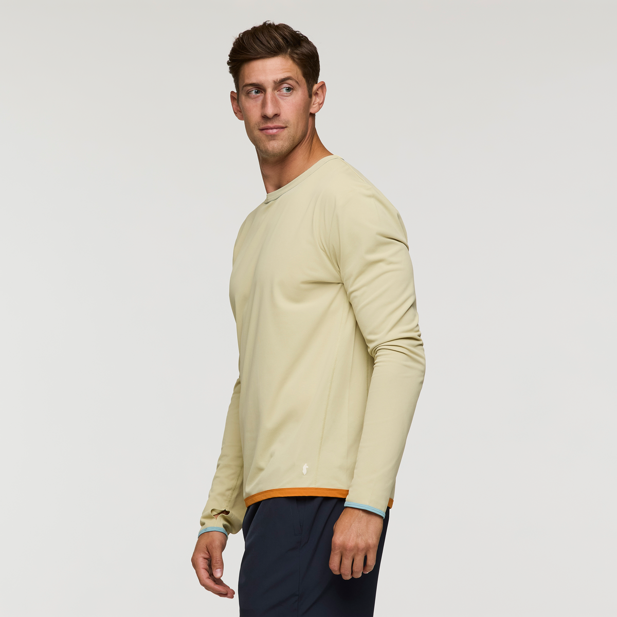 Sombra Long-Sleeve Sun Shirt, Grain, Model Jackson