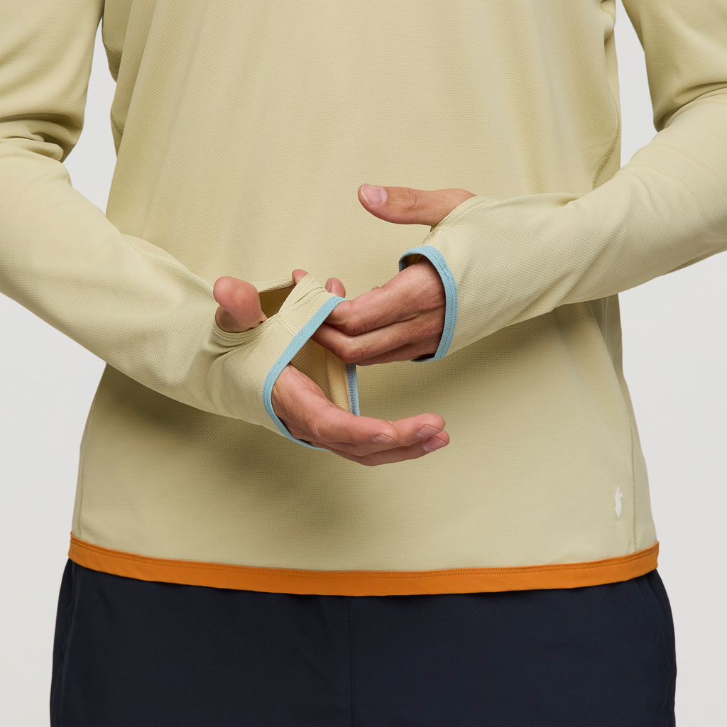 Sombra Long-Sleeve Sun Shirt, Grain, Model Jackson