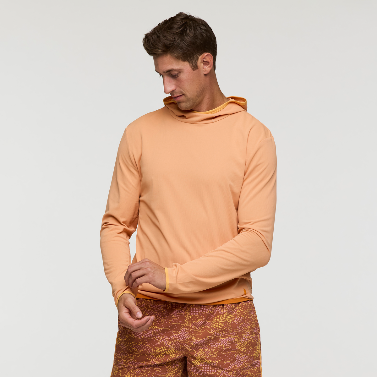 Sombra Sun Hoodie - Men's, Apricot, Model Jackson
