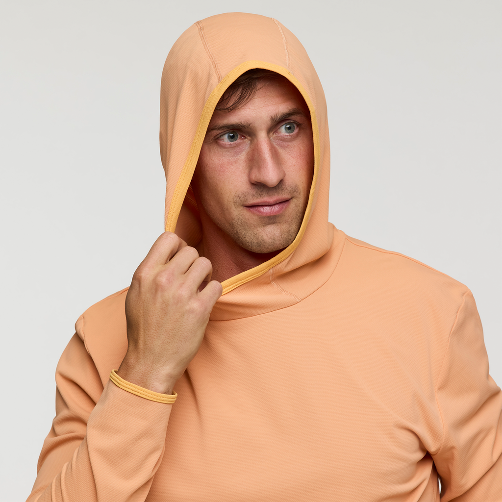 Sombra Sun Hoodie - Men's, Apricot, Model Jackson