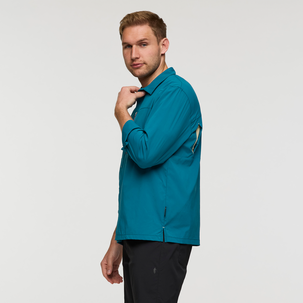 Sumaco Long-Sleeve Shirt - Men's, Waterfall, Model Maxwell