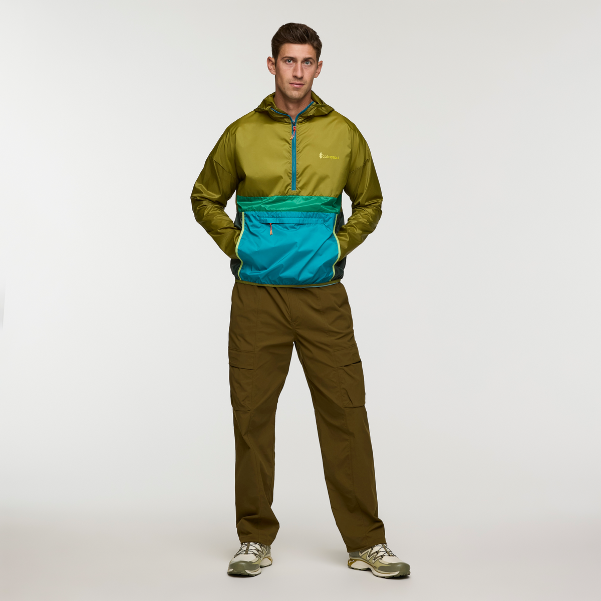 Teca Half-Zip Windbreaker - Men's, Firefly, Model Jackson