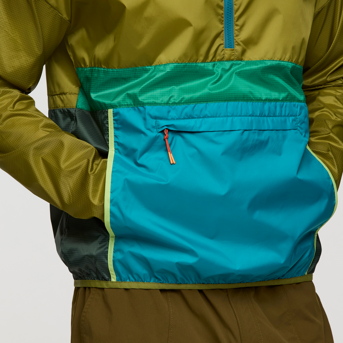 Teca Half-Zip Windbreaker - Men's, Firefly, Model Jackson