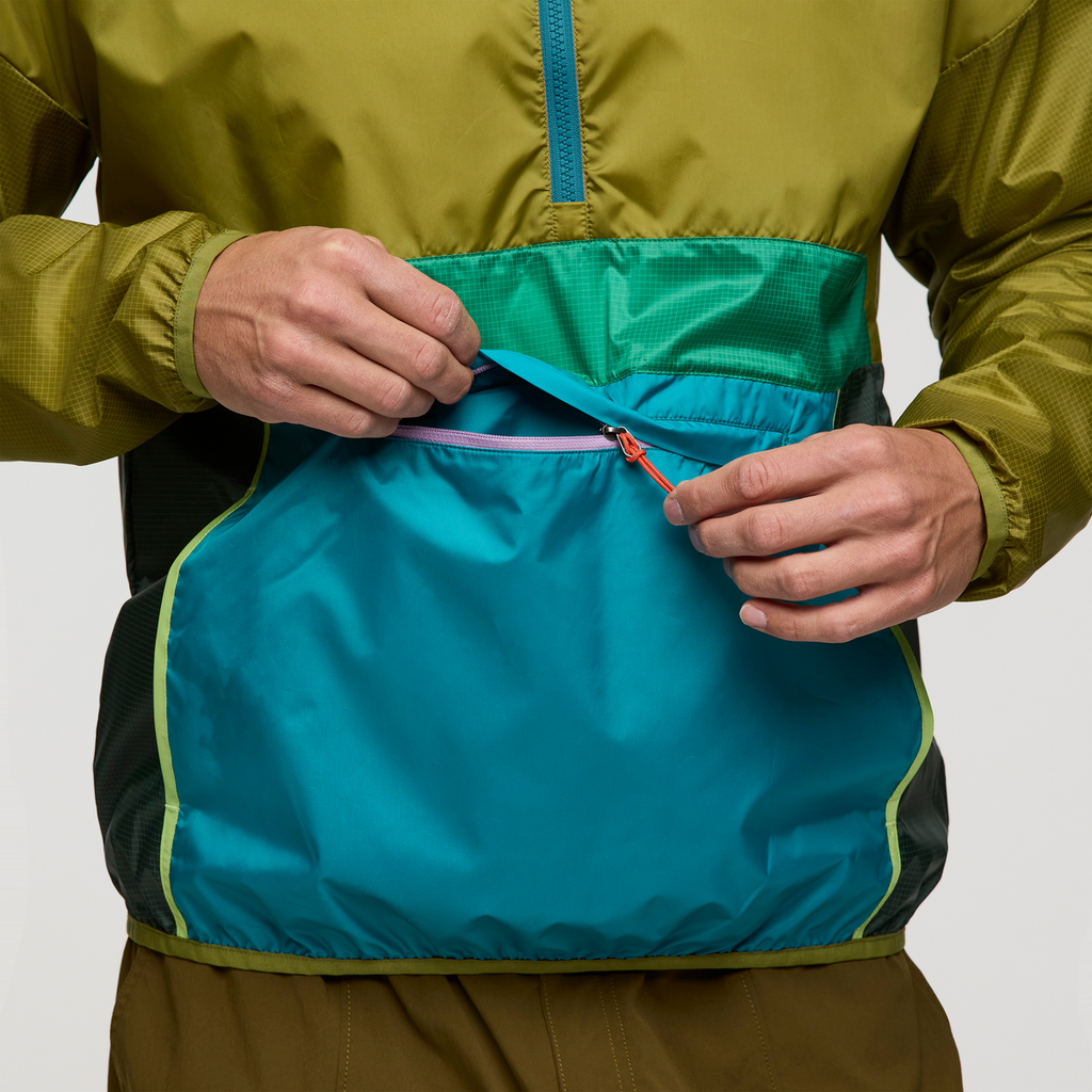Teca Half-Zip Windbreaker - Men's, Firefly, Model Jackson