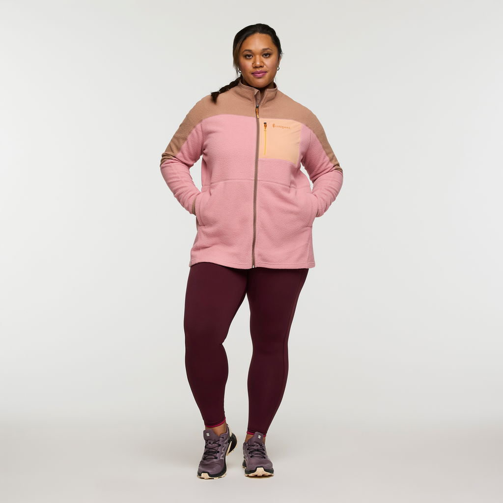 Abrazo Fleece Full-Zip Jacket - Women's, Reishi/Rose, Model Amelia