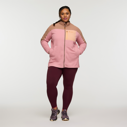 Abrazo Fleece Full-Zip Jacket - Women's, Reishi/Rose, Model Amelia