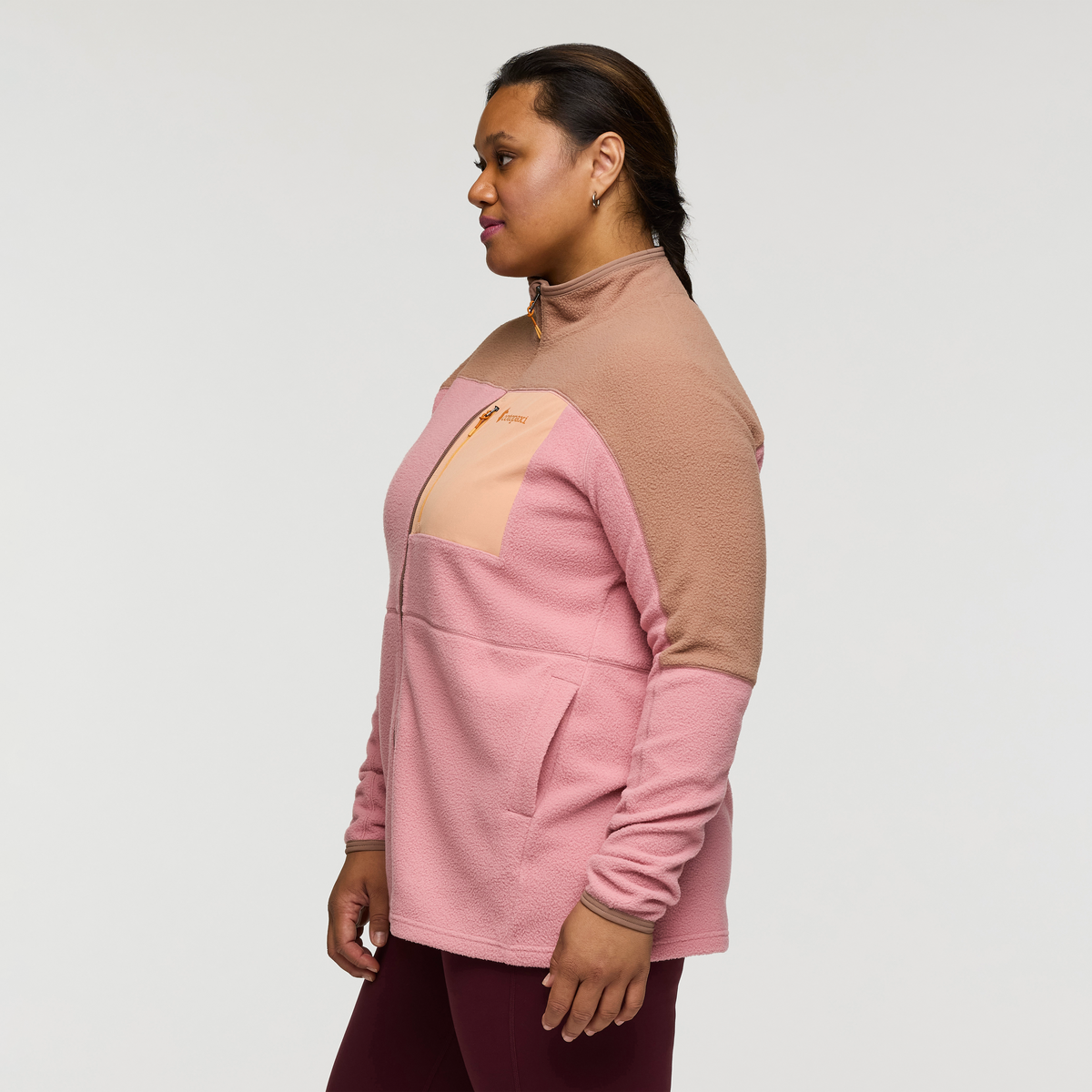 Abrazo Fleece Full-Zip Jacket - Women's, Reishi/Rose, Model Amelia