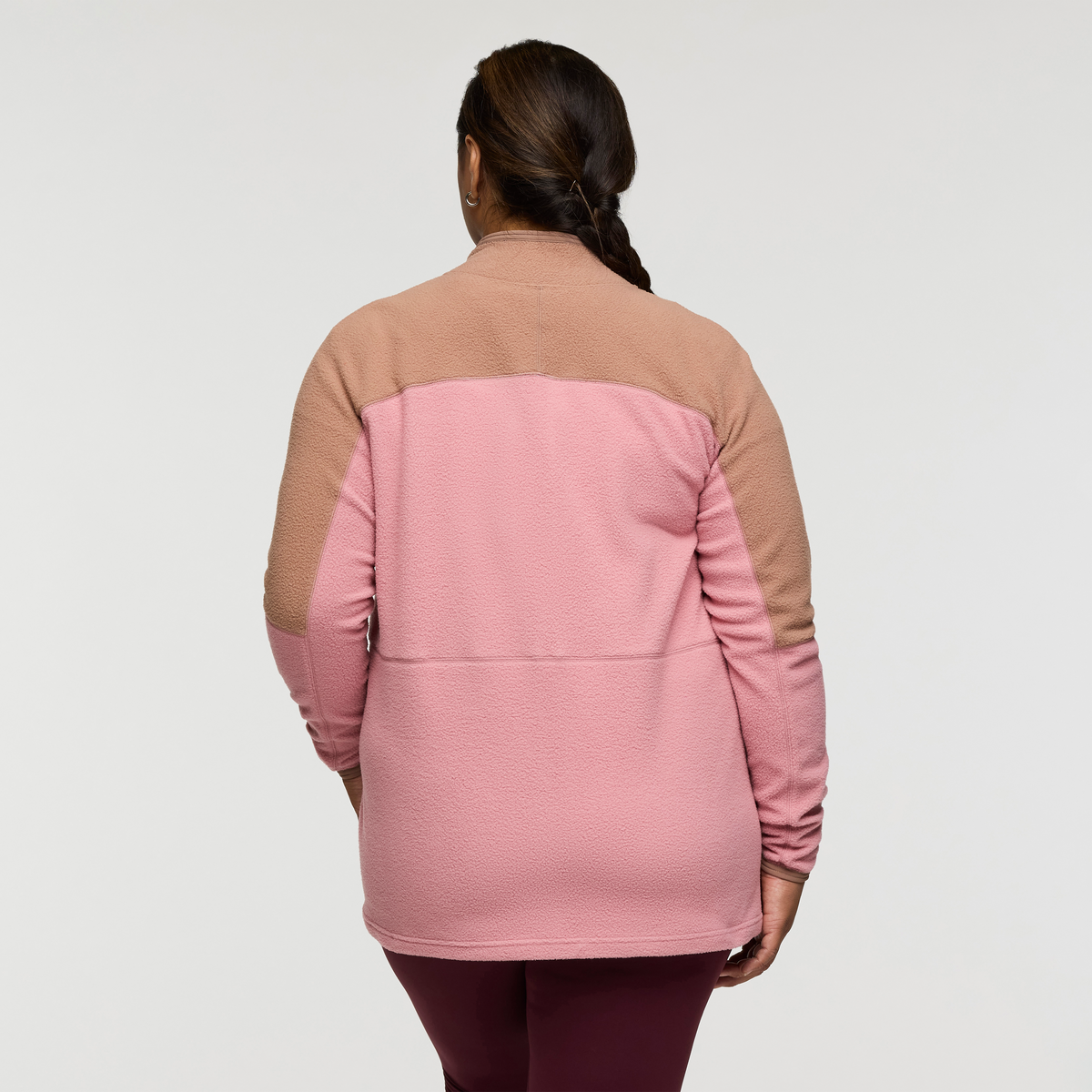 Abrazo Fleece Full-Zip Jacket - Women's, Reishi/Rose, Model Amelia