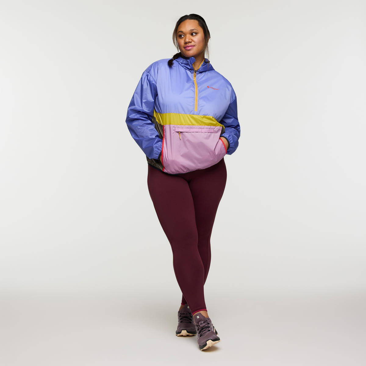 Teca Half-Zip Windbreaker - Women's, Garden Gnome, Model Amelia